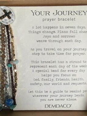 Demdaco Multistrand Prayer Bracelet Set with Silver Cross Button